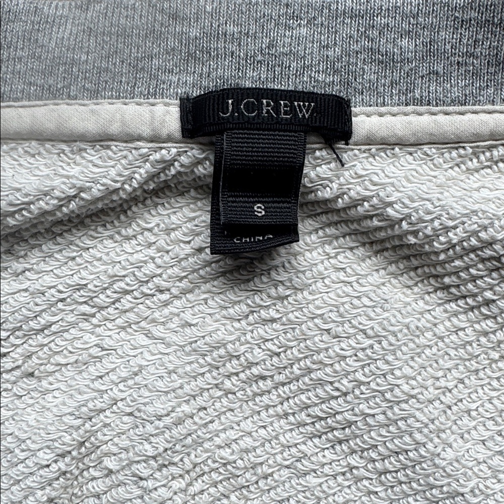 J. crew gray pullover Crewneck sweatshirt with gold hearts S - Picture 3 of 5